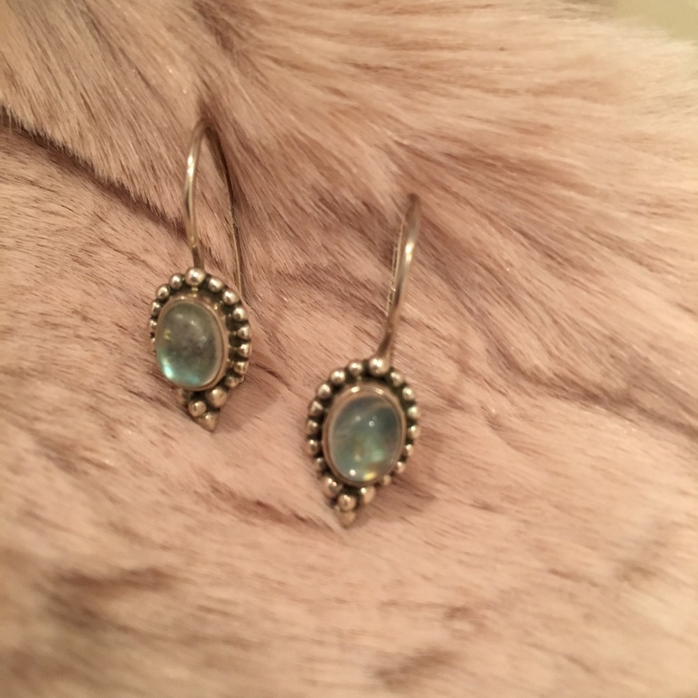 Sterling Silver and Moonstone Earrings
